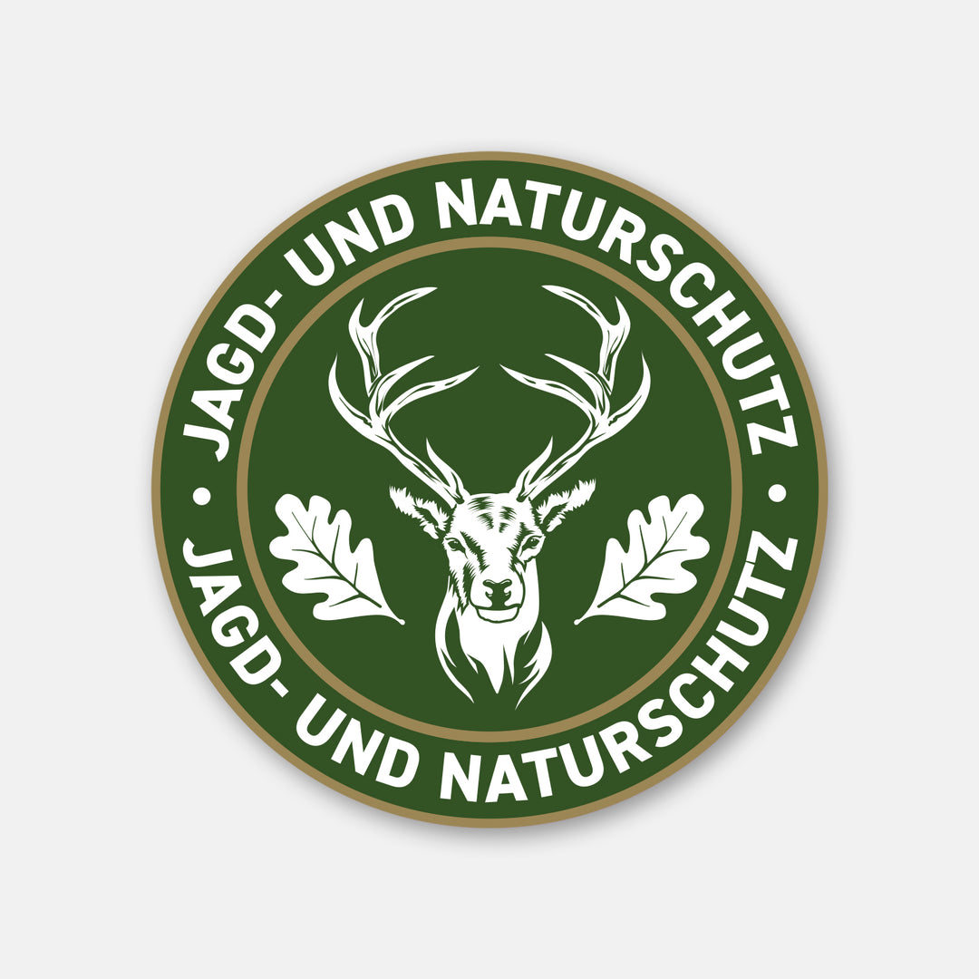 Magnetschild "Jagd- und Naturschutz" Hirsch Logo
