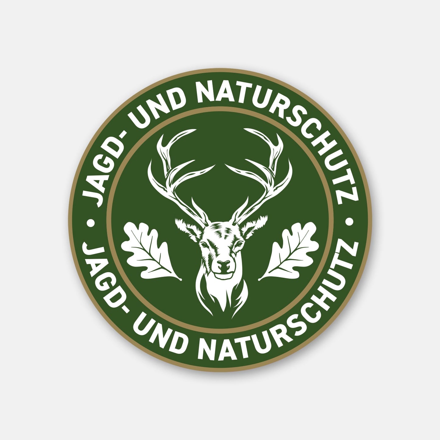 Wiederverwendbarer Aufkleber - "Jagd- und Naturschutz" Hirsch Logo