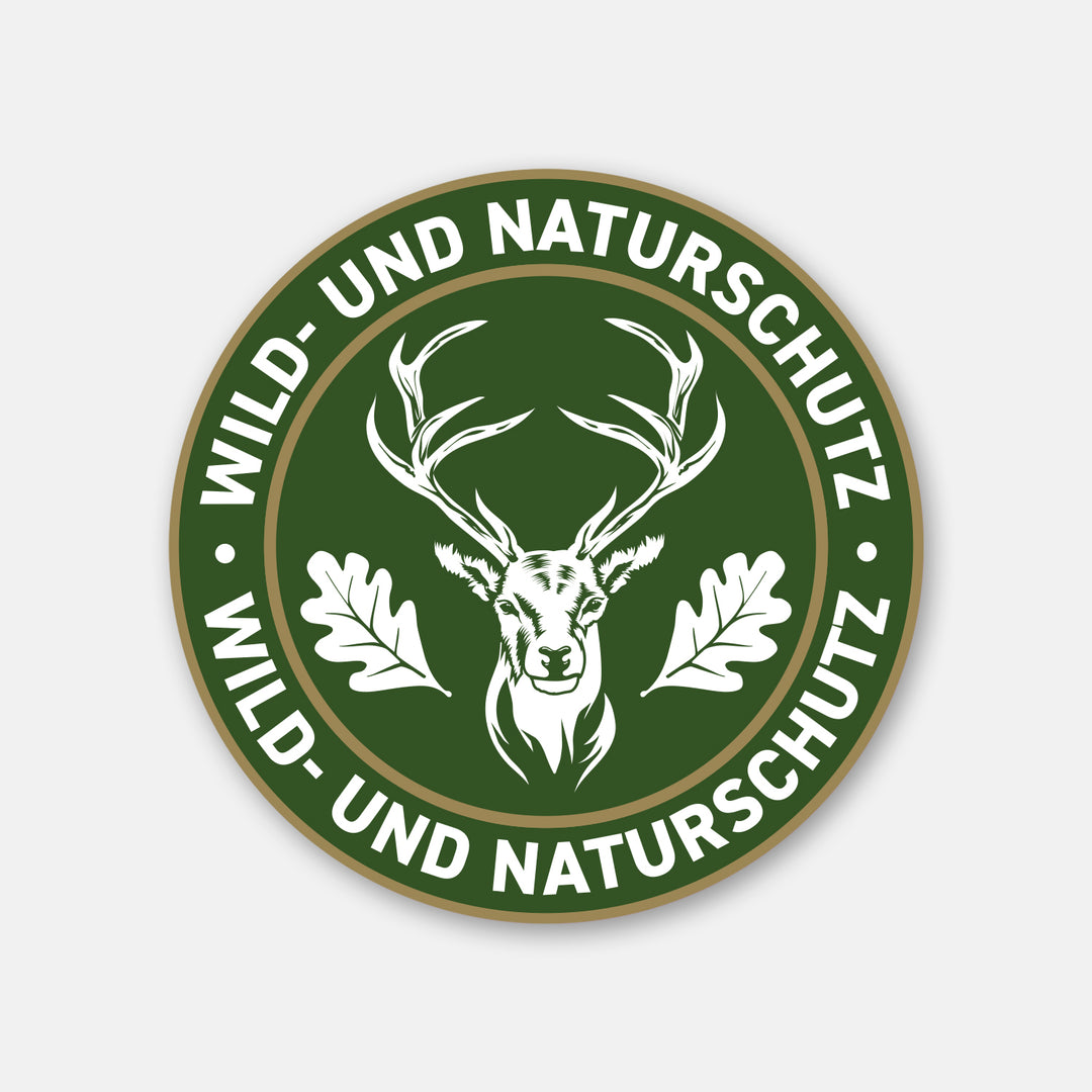 Magnetschild "Wild- und Naturschutz" Hirsch Logo