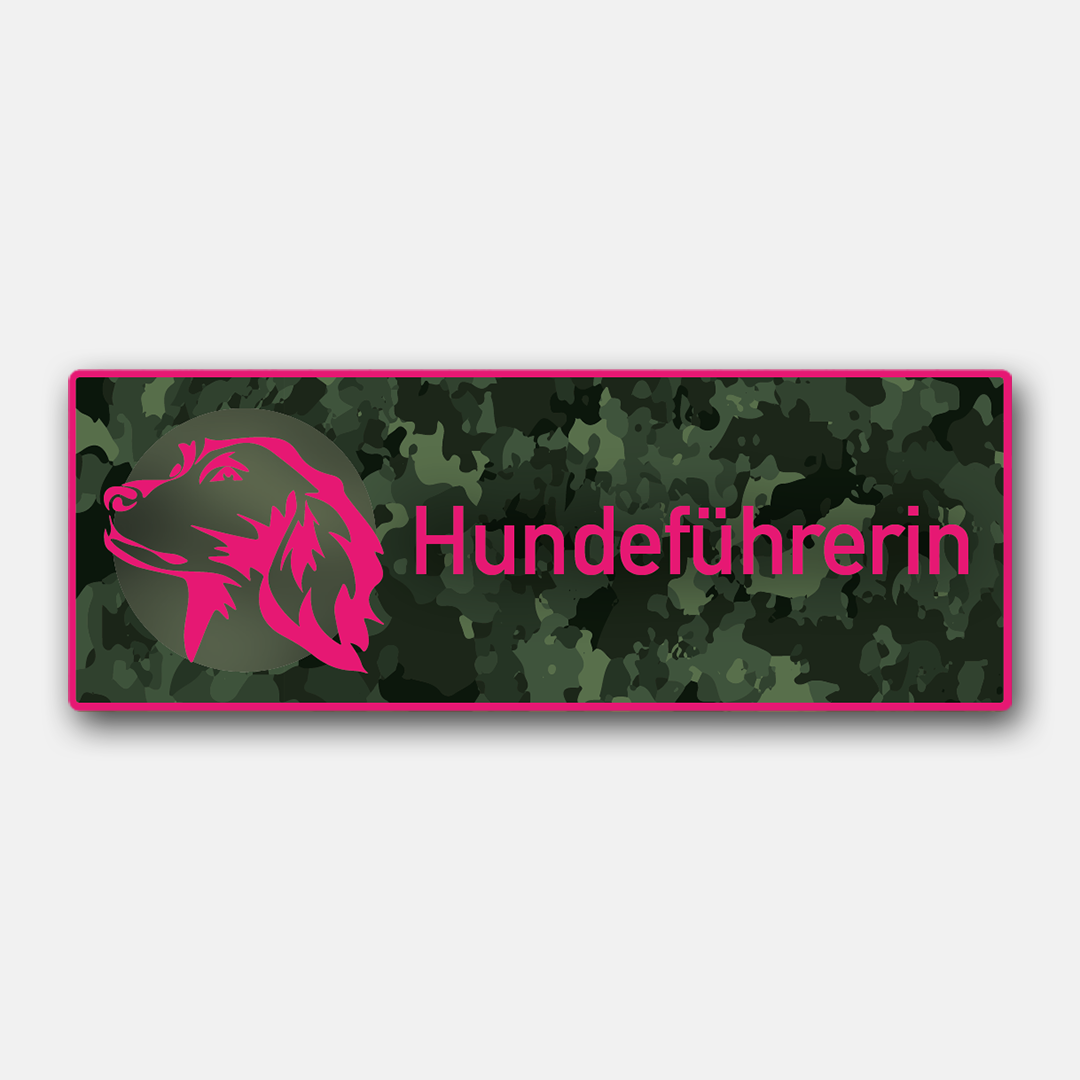 Premium Jagdaufkleber "Hundeführerin Langhaar"