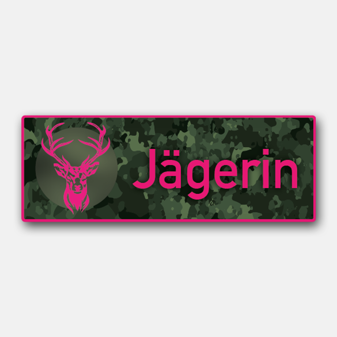 Premium Jagdaufkleber "Jägerin"