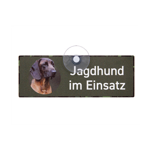 Autoschild mit Saugnapf  "Bayerischer Gebirgsschweißhund" BGS III