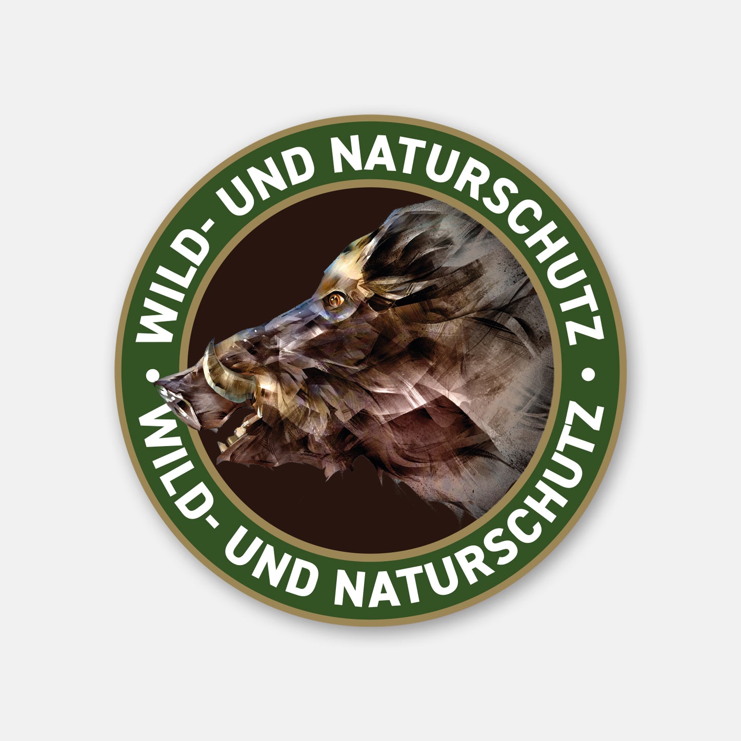 Magnetschild "Wild- und Naturschutz" Keiler