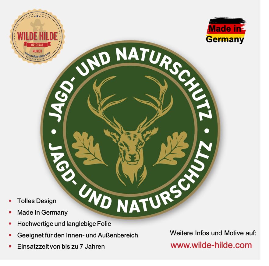 Autojagdaufkleber "Jagd- und Naturschutz" Rehbock