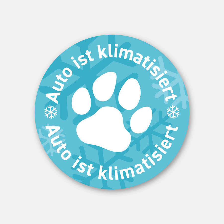Aufkleber „Auto ist klimatisiert“ fürs Auto