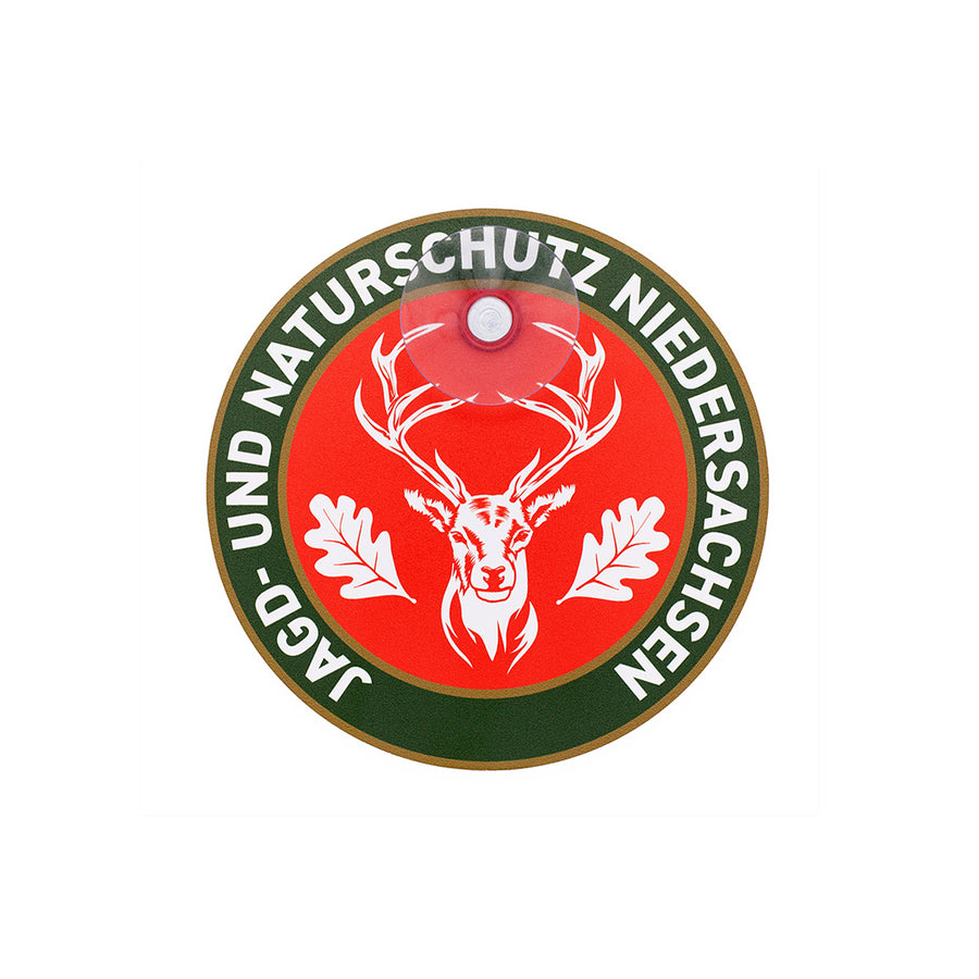 Jagdschild Niedersachsen mit Saugnapf fürs Auto