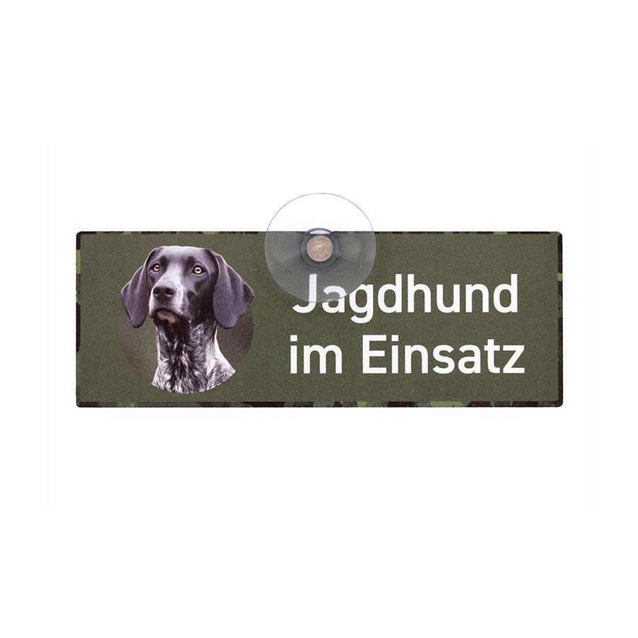 DK Schwarzschimmel Schild mit Saugnapf fürs Auto