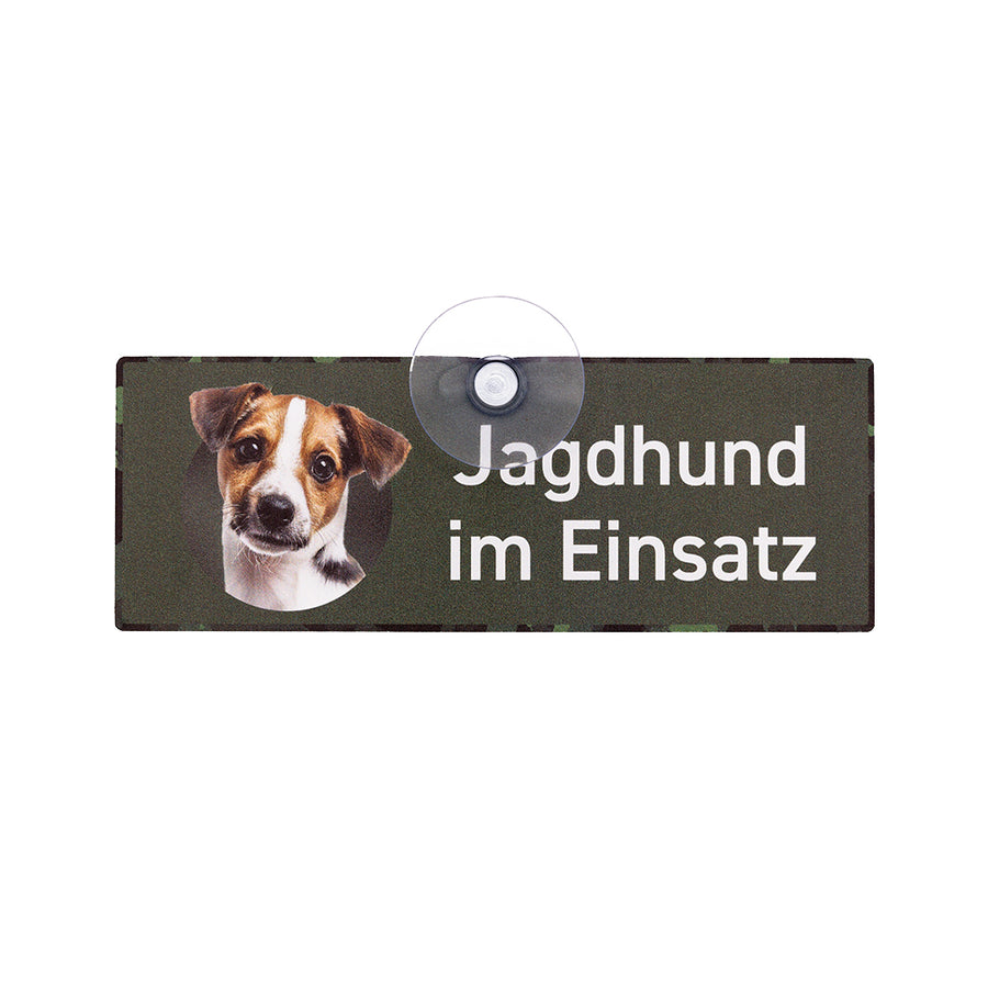 Jack Russell Terrier Schild mit Saugnapf fürs Auto