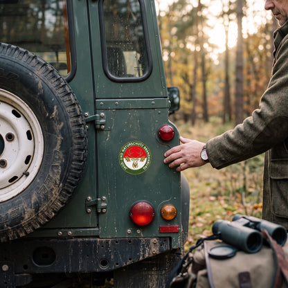Jagdaufkleber “Jagd- und Naturschutz” Hirsch Brandenburg Landeswappen – Premium Autoaufkleber für Pkw, Jagdauto & Revierfahrzeug