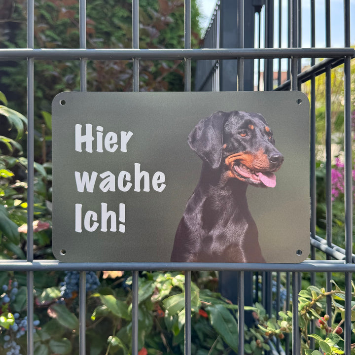 "Hier wache ich!" Zaunschild Bracke / Brandlbracke