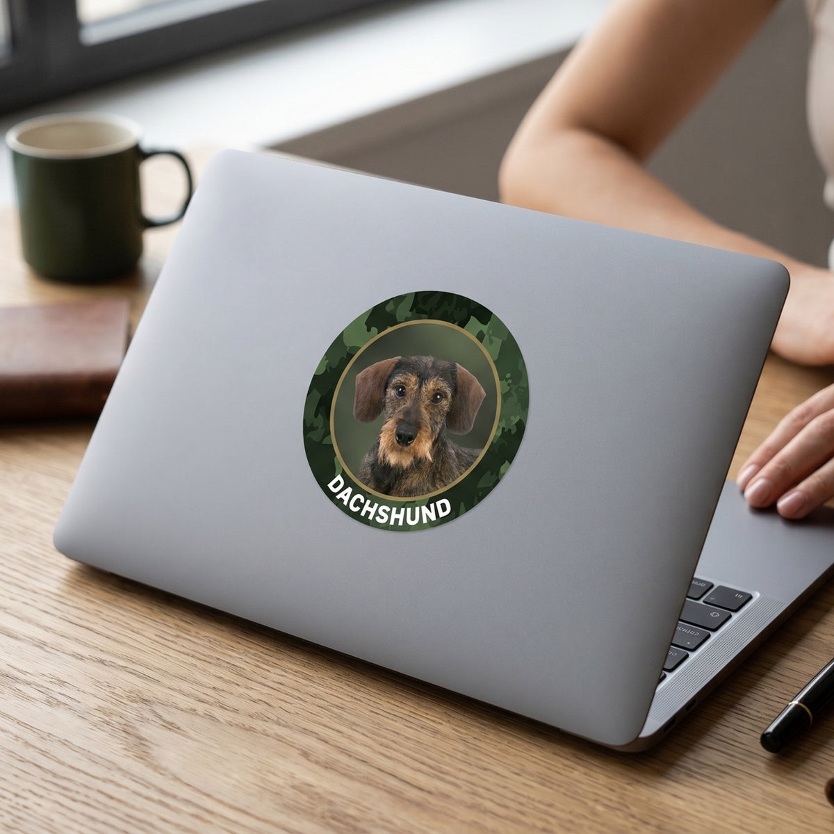 Dachshund Aufkleber Rauhaar fürs Auto