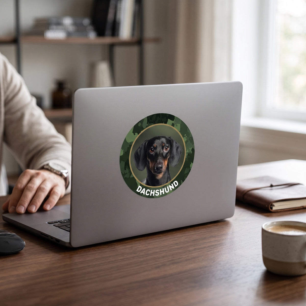 Dachshund Aufkleber Kurzhaar fürs Auto