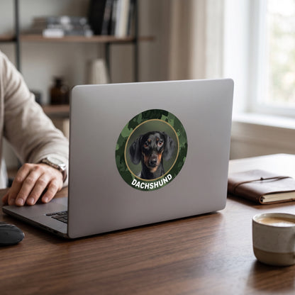 Dachshund Aufkleber Kurzhaar fürs Auto