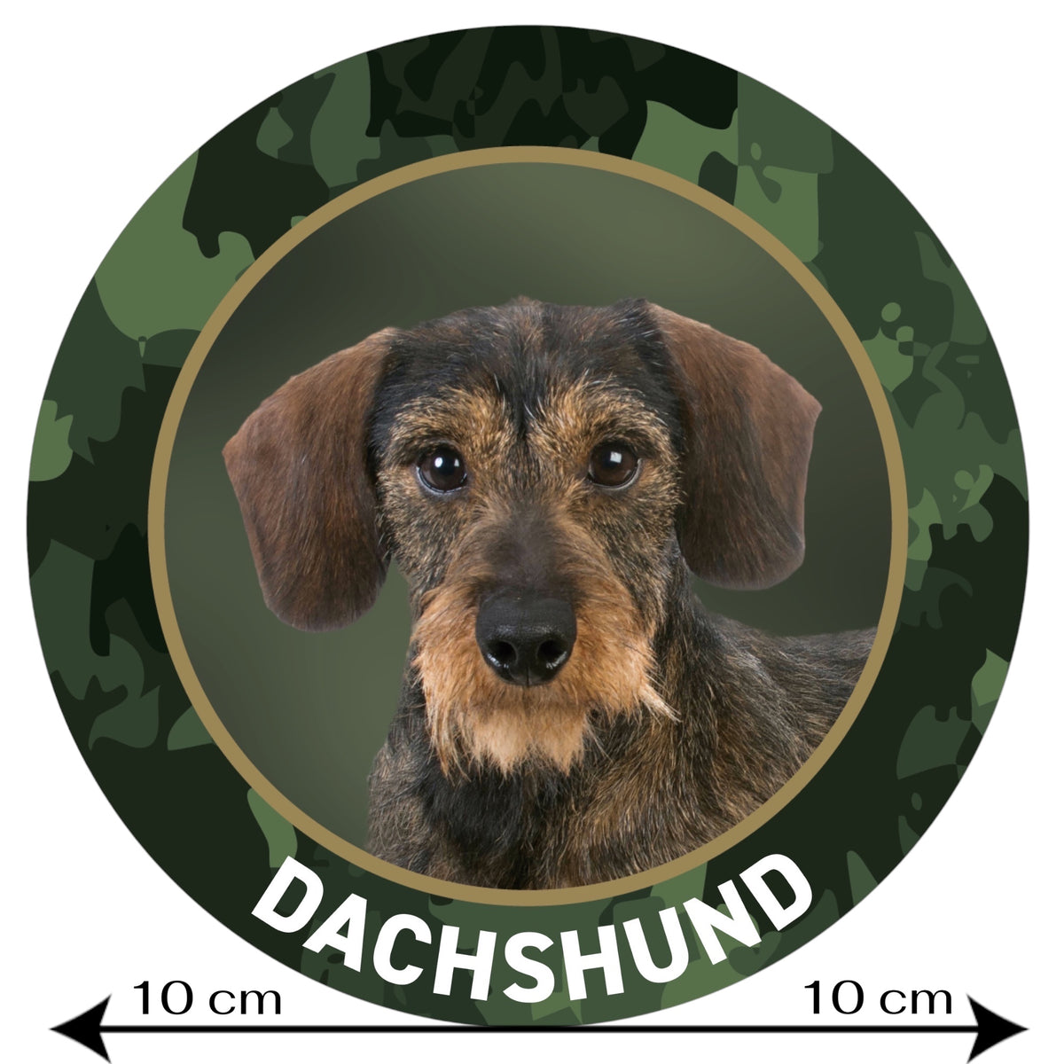 Dachshund Aufkleber Rauhaar fürs Auto