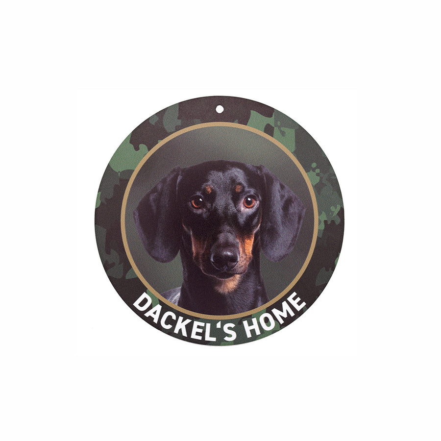 Kurzhaardackel Türschild „Dackels Home“