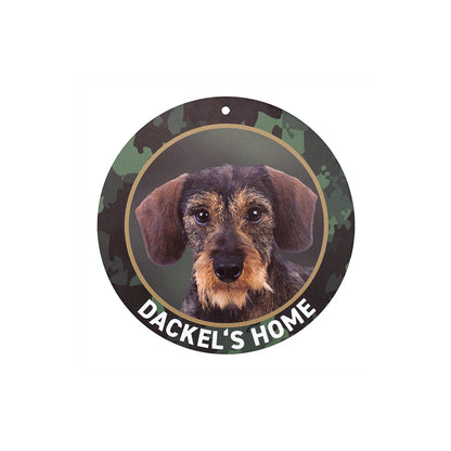 Dackelschild - Rauhaardackel "Dackels Home"