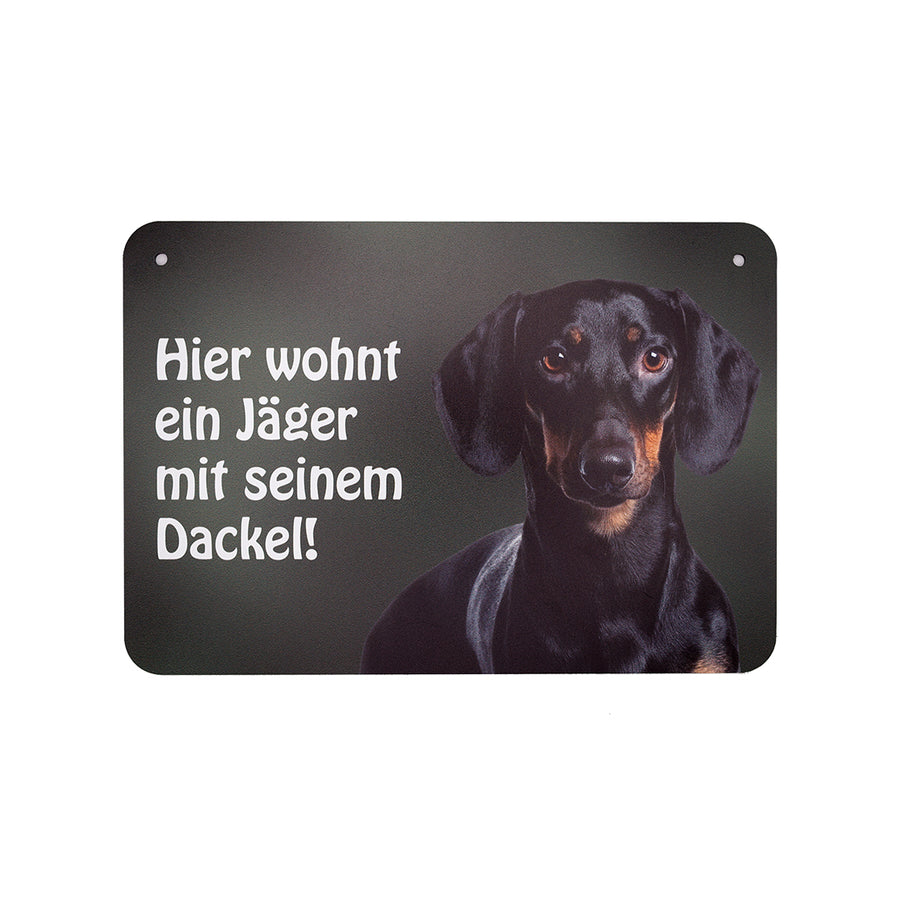 Kurzhaardackel Türschild für Jäger