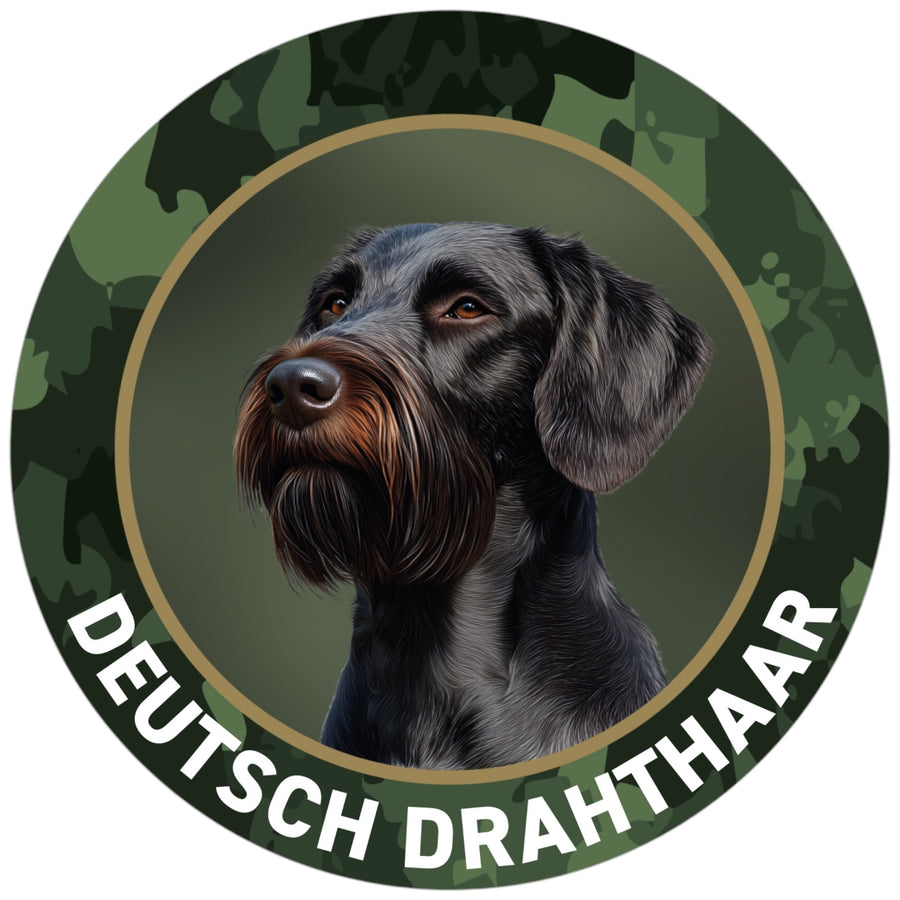 Deutsch Drahthaar Aufkleber schwarz-braun fürs Auto