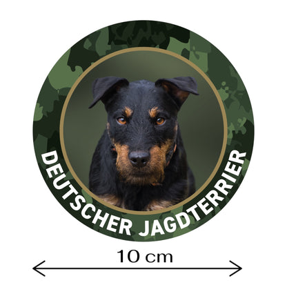 Deutscher Jagdterrier Aufkleber Jagdhund Sticker für Auto & Revier