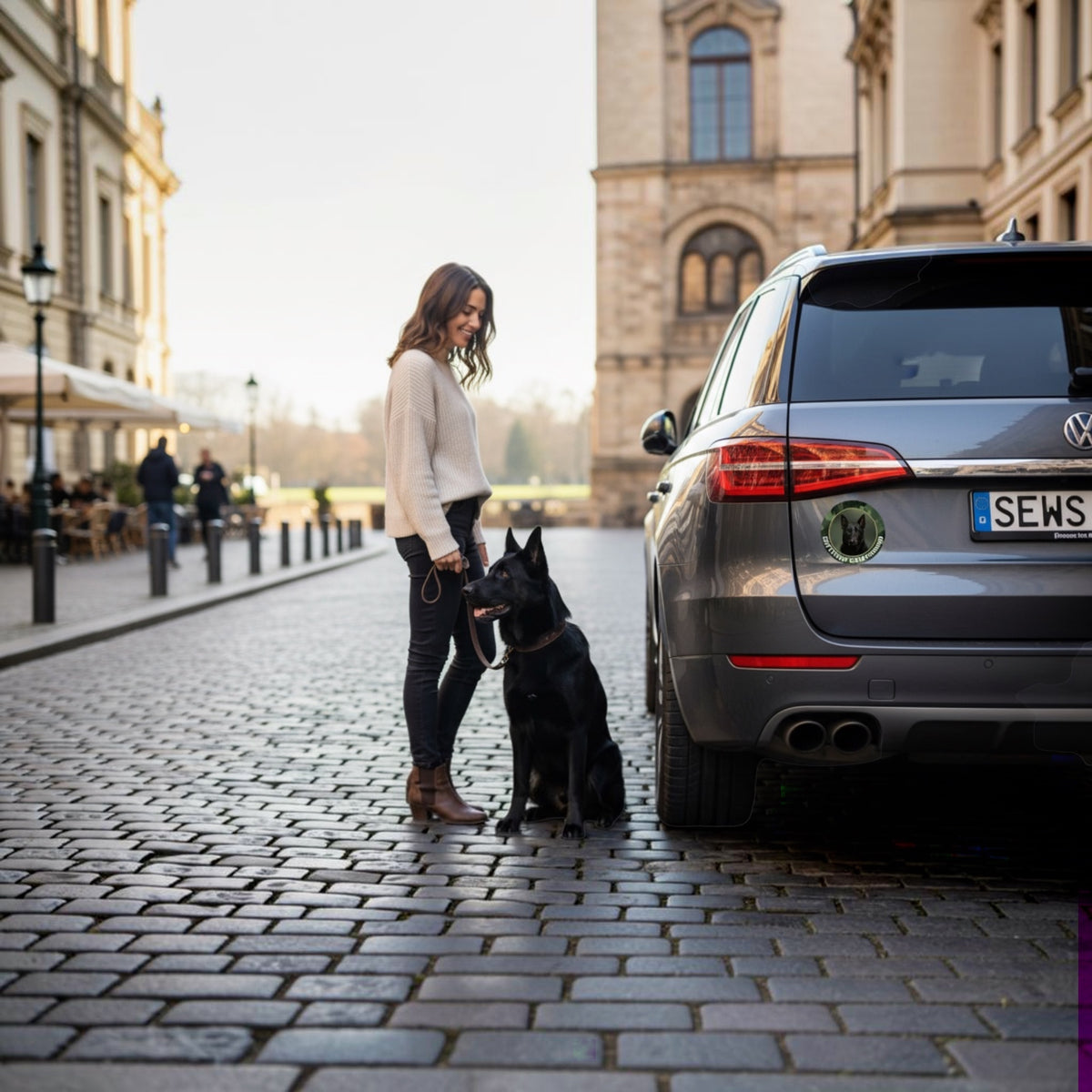 Deutscher Schäferhund schwarz Aufkleber fürs Auto