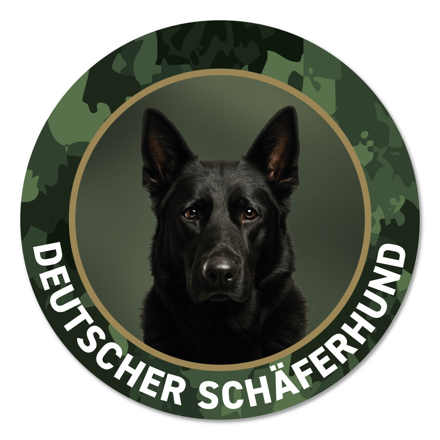Deutscher Schäferhund schwarz Aufkleber fürs Auto