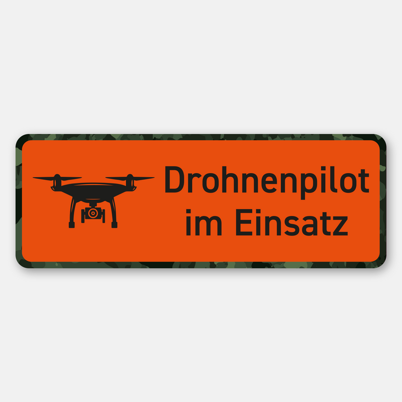 Magnetschild „Drohnenpilot im Einsatz“ fürs Auto