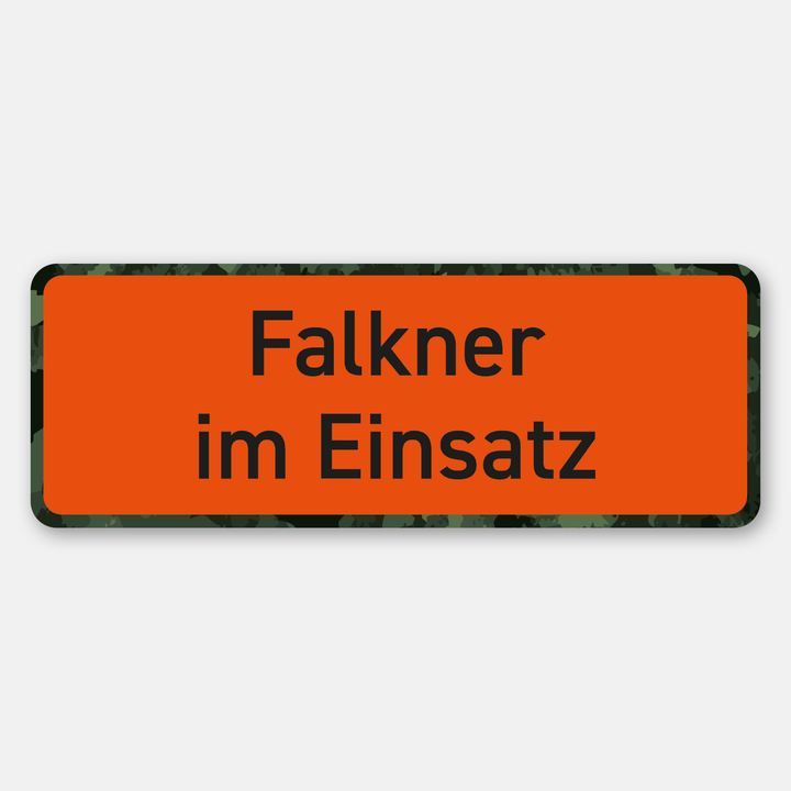Magnetschild "Falkner im Einsatz"