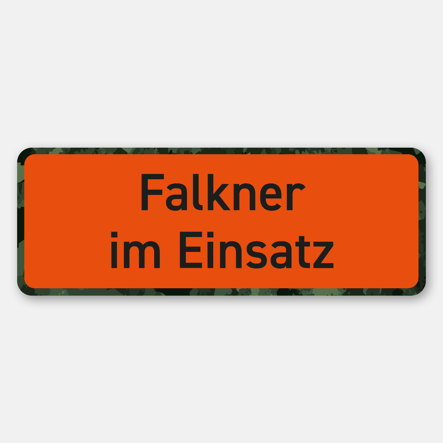Magnetschild „Falkner im Einsatz“ fürs Auto
