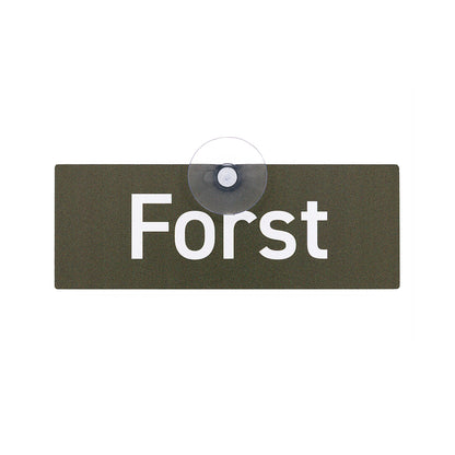 Neutrales Forst Schild für die Autoscheibe – Premium-Saugnapfschild, UV- & witterungsbeständig - Made in Germany