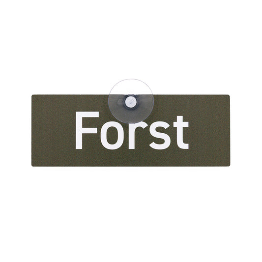 Neutrales Forst Schild für die Autoscheibe – Premium-Saugnapfschild, UV- & witterungsbeständig - Made in Germany