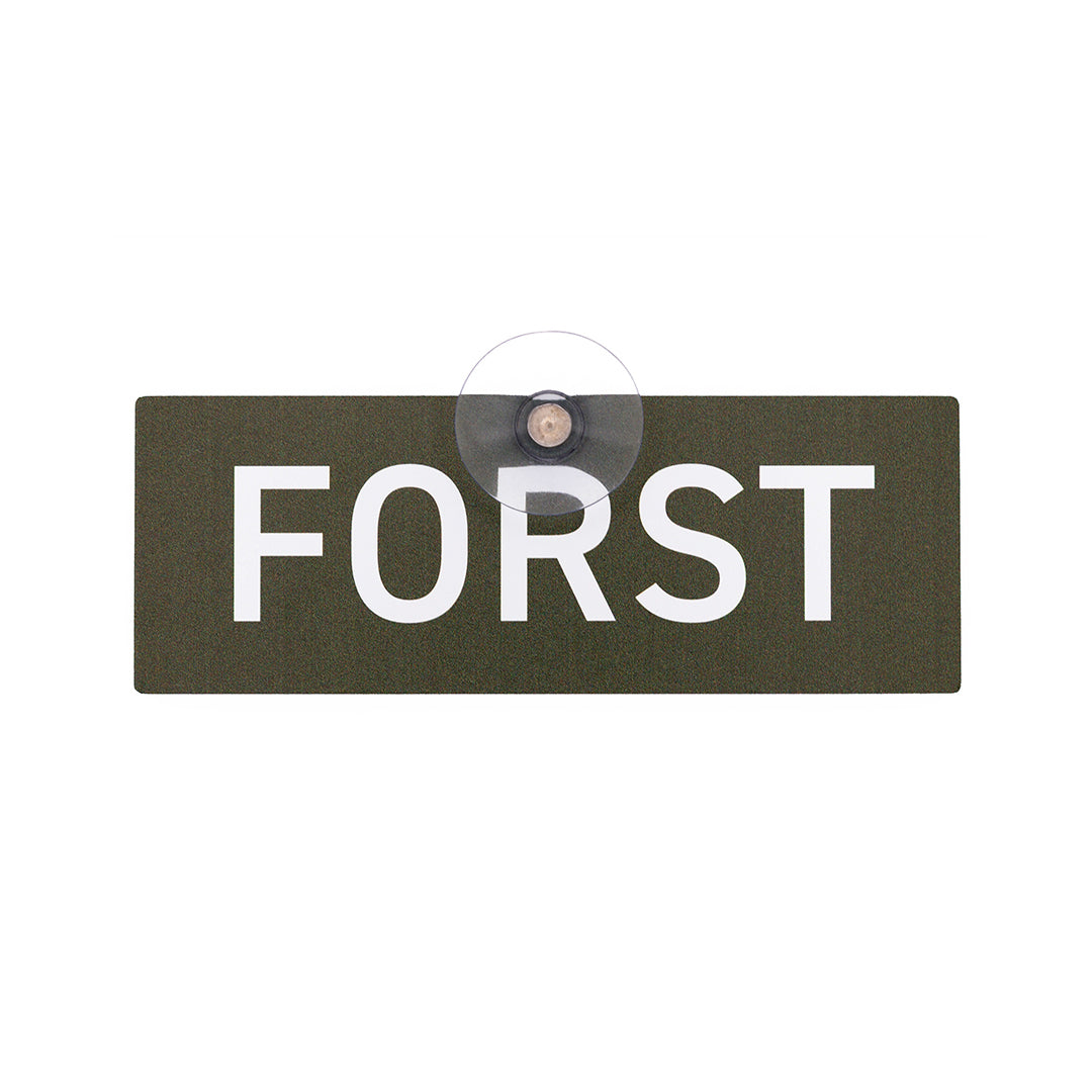 FORST-Schild neutral für die Autoscheibe – Premium-Saugnapfschild, UV- & witterungsbeständig - Made in Germany