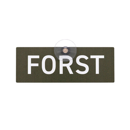 FORST-Schild neutral für die Autoscheibe – Premium-Saugnapfschild, UV- & witterungsbeständig - Made in Germany