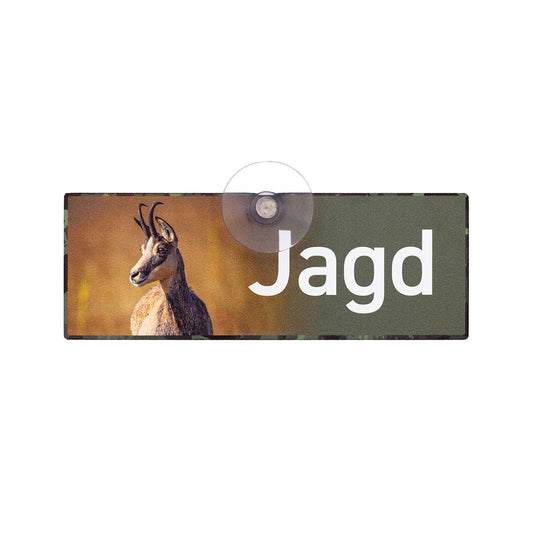Jagd Autoschild Gams mit Saugnapf für die Autoscheibe von Wilde Hilde Original