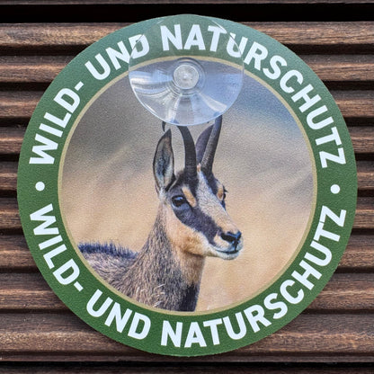 GAMS - Jagdschild mit Saugnapf "Wild & Naturschutz" Autoschild für Jäger & Jägerinnen