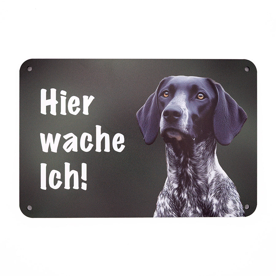 Deutsch Kurzhaar Schwarzschimmel Warnschild