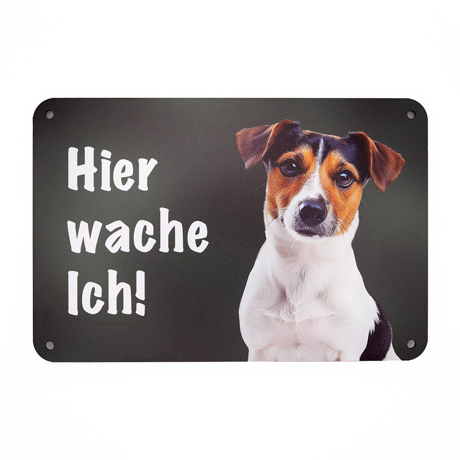 Jack Russell Terrier Warnschild „Hier wache ich!“