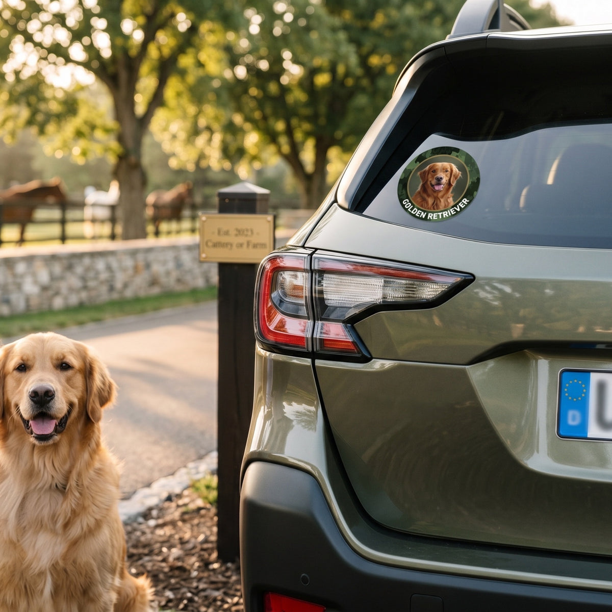 Golden Retriever Aufkleber fürs Auto