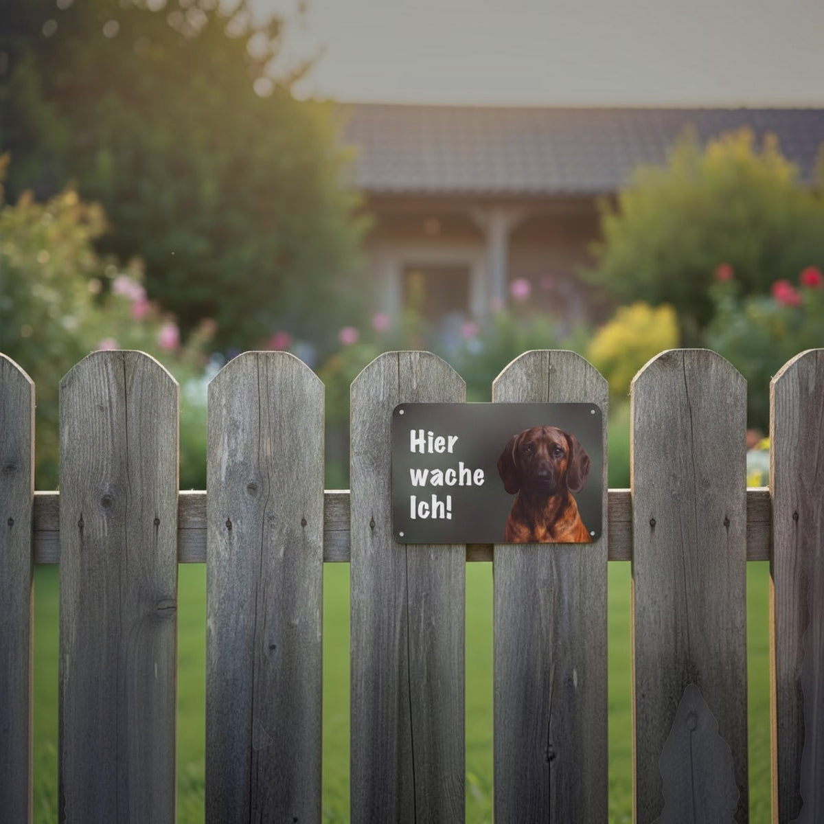 Hannoverscher Schweißhund Warnschild II „Hier wache ich!“