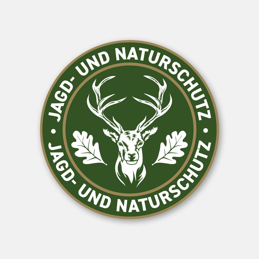 Hirsch-Logo Magnetschild „Jagd & Naturschutz“ fürs Auto
