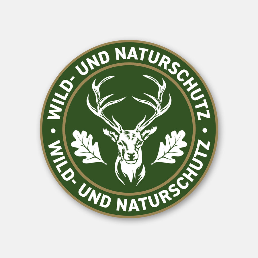 Hirsch-Logo Aufkleber „Wild & Naturschutz“ fürs Auto