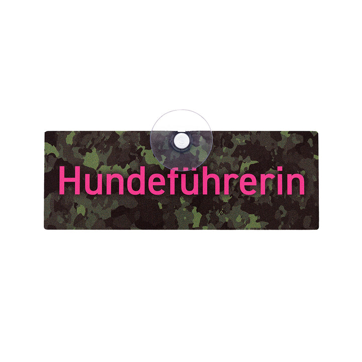 Autoschild mit Saugnapf "Hundeführerin"