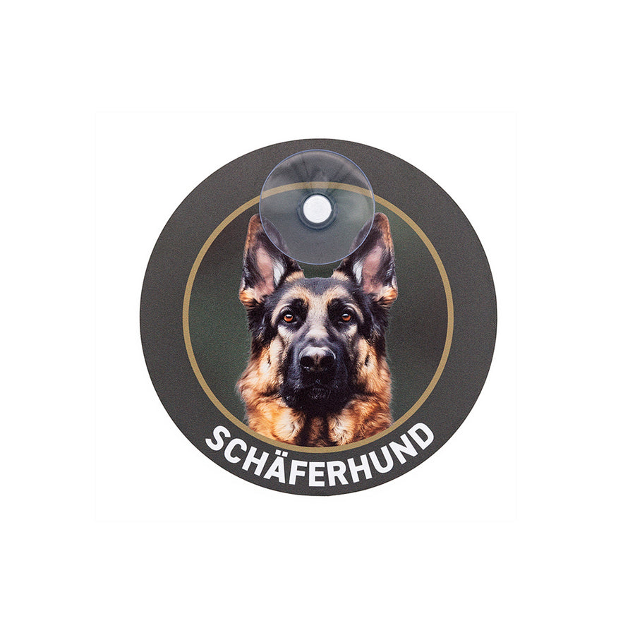 Deutscher Schäferhund Schild mit Saugnapf fürs Auto