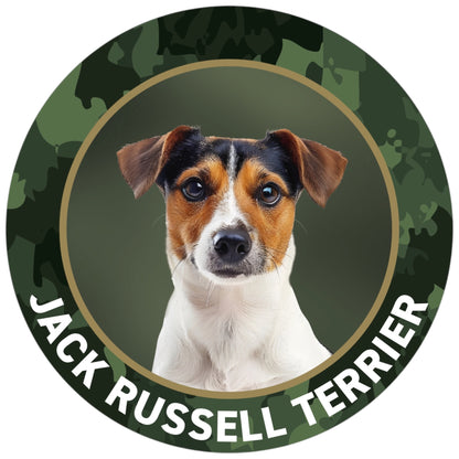 Jack Russell Terrier Aufkleber - Hochwertige Outdoor-Auto-Sticker mit Schutzlaminat, UV- & witterungsbeständig, Haltbarkeit im Außenbereich 7 Jahre, Ø 10 cm - Made in Germany