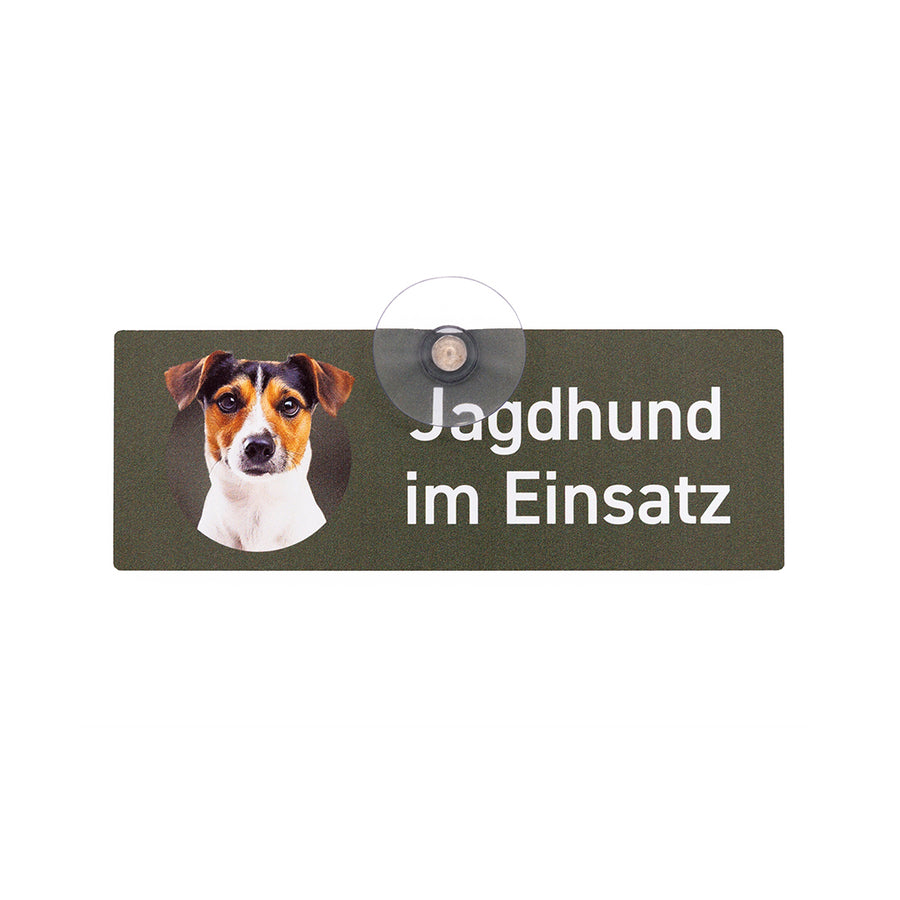 Jack Russell Terrier Schild I mit Saugnapf fürs Auto
