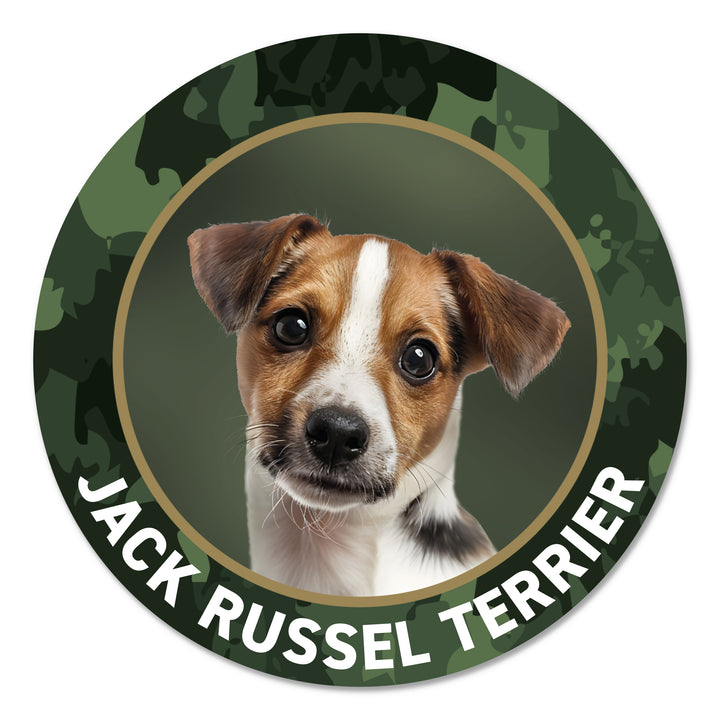 Jack Russel Terrier II Jagdhund Premium-Aufkleber, UV- & witterungsbeständig, 7 Jahre im Außenbereich, Made in Germany, Ø 10 cm