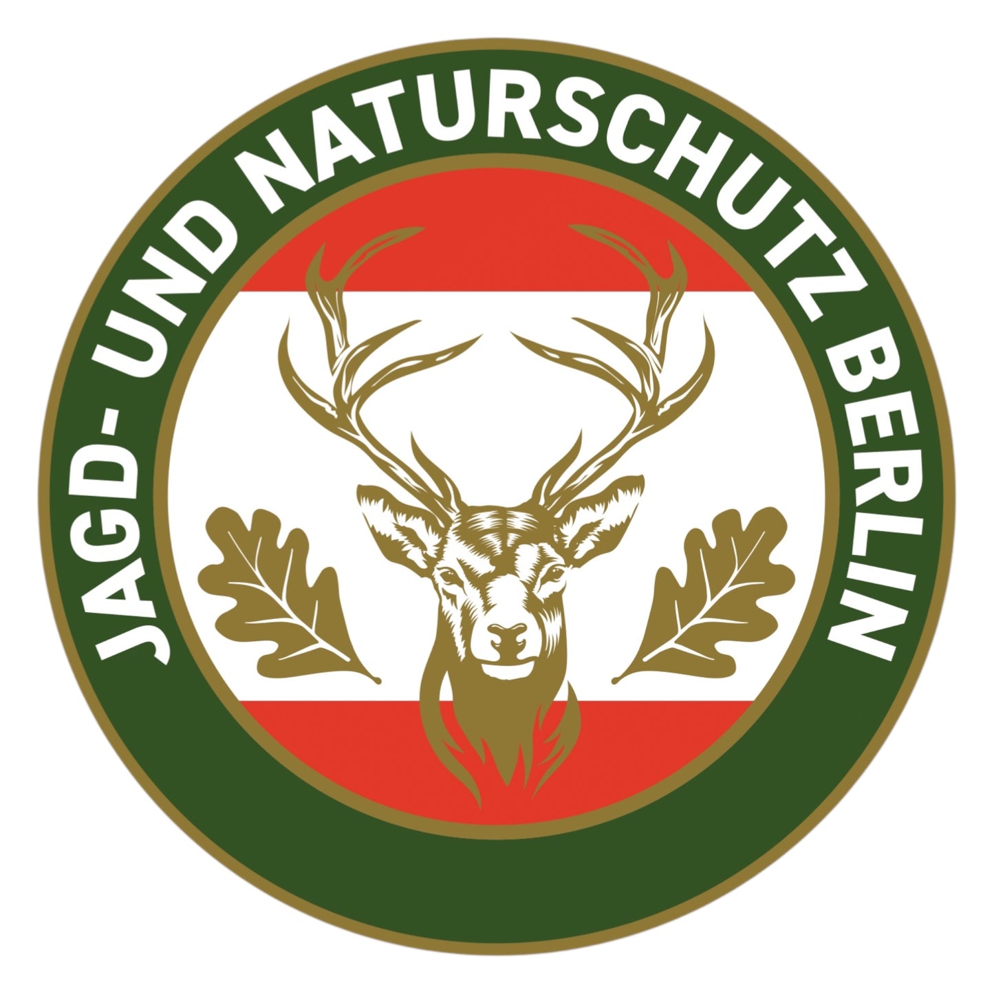 Jagdaufkleber “Jagd- und Naturschutz” Hirsch Berlin Landeswappen – Premium Autoaufkleber für Pkw, Jagdauto & Revierfahrzeug