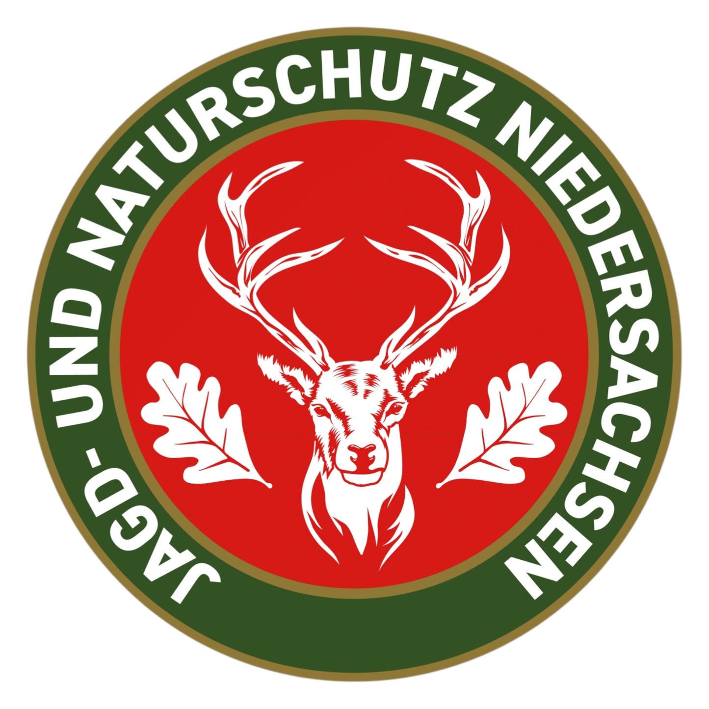 Jagdaufkleber “Jagd- und Naturschutz” Hirsch Niedersachsen Landeswappen – Premium Autoaufkleber für Pkw, Jagdauto & Revierfahrzeug