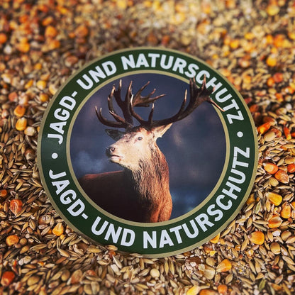 Magnetschild "Jagd- und Naturschutz" Hirsch