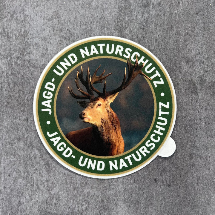 Jagdaufkleber "Jagd- und Naturschutz" Hirsch