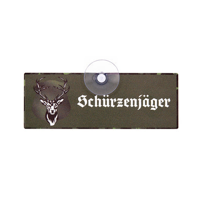Schürzenjäger lustiges Jagdschild und Geschenkidee oder Geburtstagsgeschenk für Jäger, Made in Germany